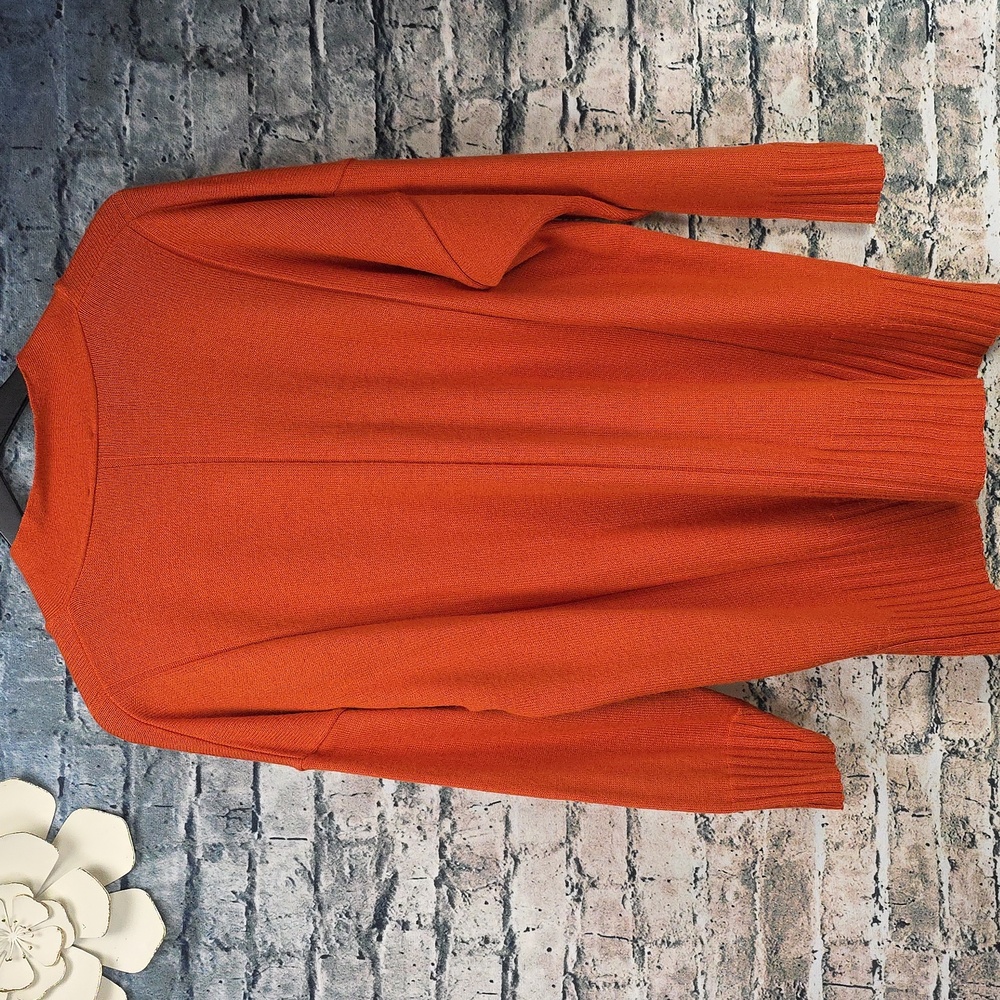 Vintage | 80s Charisma Made In Italy Burnt Orange Tunic Sweater - Picture 7 of 9